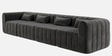 Milan Royale Corner Sectional Sofa In Dark Grey Color
