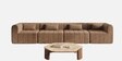 Milan Royale Corner Sectional Sofa In Light Brown Color