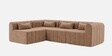 Milan Royale Corner Sectional Sofa In Light Brown Color