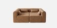 Milan Royale Corner Sectional Sofa In Light Brown Color