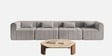 Milan Royale Corner Sectional Sofa In Light Grey Color