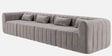 Milan Royale Corner Sectional Sofa In Light Grey Color