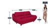 Milano Leatherette 3 Seater Sofa in Pink Colour