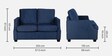 Milano Fabric 2 Seater Sofa In Blue Colour