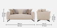 Milo Fabric 2 Seater Sofa In Beige Colour