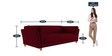 Mimmi Fabric 3 Seater Sofa in Maroon Colour