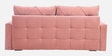 Mira Chenille Fabric Sofa Cum Bed in Dusty Coral Colour With Storage