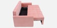 Mira Chenille Fabric Sofa Cum Bed in Dusty Coral Colour With Storage