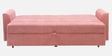 Mira Chenille Fabric Sofa Cum Bed in Dusty Coral Colour With Storage