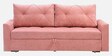 Mira Chenille Fabric Sofa Cum Bed in Dusty Coral Colour With Storage
