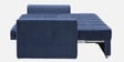 Mira Velvet Fabric Sofa Cum Bed in Midnight Blue Colour With Storage