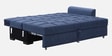 Mira Velvet Fabric Sofa Cum Bed in Midnight Blue Colour With Storage