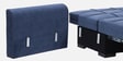 Mira Velvet Fabric Sofa Cum Bed in Midnight Blue Colour With Storage