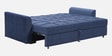 Mira Velvet Fabric Sofa Cum Bed in Midnight Blue Colour With Storage