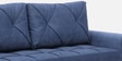 Mira Velvet Fabric Sofa Cum Bed in Midnight Blue Colour With Storage