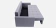 Mira Velvet Fabric Sofa Cum Bed in Stone Grey Colour With Storage