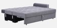 Mira Velvet Fabric Sofa Cum Bed in Stone Grey Colour With Storage