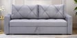 Mira Velvet Fabric Sofa Cum Bed in Stone Grey Colour With Storage