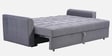 Mira Velvet Fabric Sofa Cum Bed in Stone Grey Colour With Storage