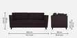 Miranda Chenille Fabric 3 Seater Sofa In Chestnut Brown Colour