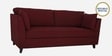 Miranda Chenille Fabric 3 Seater Sofa In Garnet Red Colour