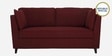 Miranda Chenille Fabric 3 Seater Sofa In Garnet Red Colour