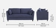 Miranda Chenille Fabric 3 Seater Sofa In Navy Blue Colour