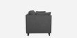 Miranda Chenille Fabric 3 Seater Sofa In Steel Grey Colour