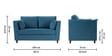 Miranda Chenille Fabric 3 Seater Sofa In Teal Color