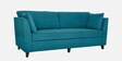 Miranda Chenille Fabric 3 Seater Sofa In Teal Color