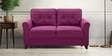 Aldrin Fabric 2 Seater Sofa In Mulberry Colour