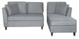 Miranda Fabric LHS Sectional Sofa (2 + Lounger) In Ash Grey Colour