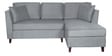 Miranda Fabric LHS Sectional Sofa (2 + Lounger) In Ash Grey Colour