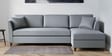 Miranda Fabric LHS Sectional Sofa (3 + Lounger) In Ash Grey Colour