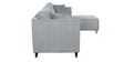 Miranda Fabric LHS Sectional Sofa (3 + Lounger) In Ash Grey Colour