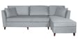 Miranda Fabric LHS Sectional Sofa (3 + Lounger) In Ash Grey Colour