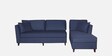 Miranda Fabric LHS Sectional Sofa (3 + Lounger) In Navy Blue Colour