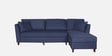 Miranda Fabric LHS Sectional Sofa (3 + Lounger) In Navy Blue Colour