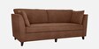 Miranda Vegan Leather 3 Seater Sofa In Bright Brown Colour