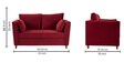 Miranda Velvet 2 Seater Sofa In Burnt Red Colour