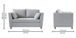 Miranda Velvet 2 Seater Sofa In Mist Grey Colour