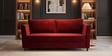 Miranda Velvet 3 Seater Sofa In Burnt Red Colour