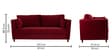 Miranda Velvet 3 Seater Sofa In Burnt Red Colour