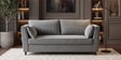 Miranda Velvet 3 Seater Sofa In Mist Grey Colour