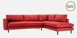 Mireya Fabric LHS Sectional Sofa (3+ Lounger) In Carmine Pink Color