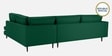 Mireya Fabric LHS Sectional Sofa (3+ Lounger) In Dark Green Colour