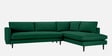 Mireya Fabric LHS Sectional Sofa (3+ Lounger) In Dark Green Colour