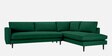 Mireya Fabric LHS Sectional Sofa (3+ Lounger) In Dark Green Colour