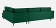 Mireya Fabric LHS Sectional Sofa (3+ Lounger) In Dark Green Colour