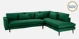 Mireya Fabric LHS Sectional Sofa (3+ Lounger) In Dark Green Colour